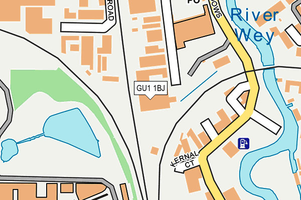 GU1 1BJ map - OS OpenMap – Local (Ordnance Survey)