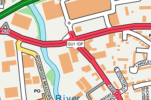 GU1 1DP map - OS OpenMap – Local (Ordnance Survey)