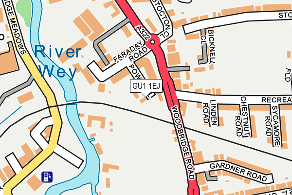 GU1 1EJ map - OS OpenMap – Local (Ordnance Survey)