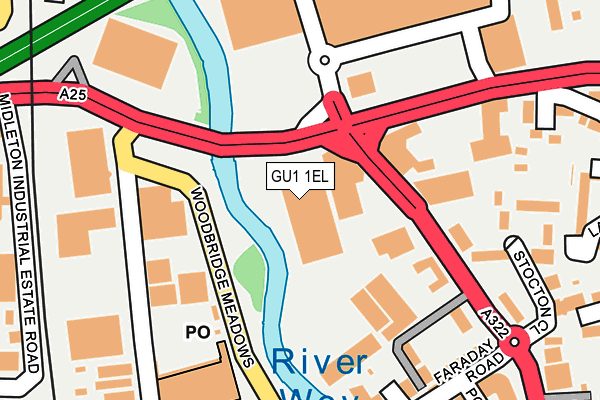 GU1 1EL map - OS OpenMap – Local (Ordnance Survey)
