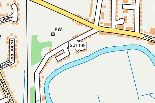 GU1 1HN map - OS OpenMap – Local (Ordnance Survey)