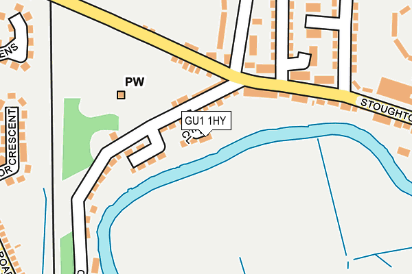 GU1 1HY map - OS OpenMap – Local (Ordnance Survey)