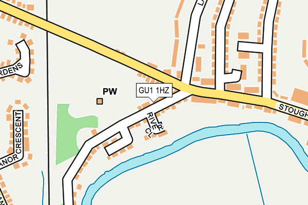 GU1 1HZ map - OS OpenMap – Local (Ordnance Survey)