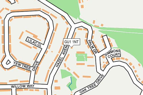 GU1 1NT map - OS OpenMap – Local (Ordnance Survey)