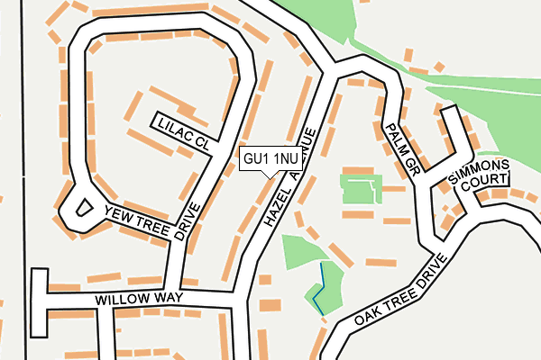 GU1 1NU map - OS OpenMap – Local (Ordnance Survey)