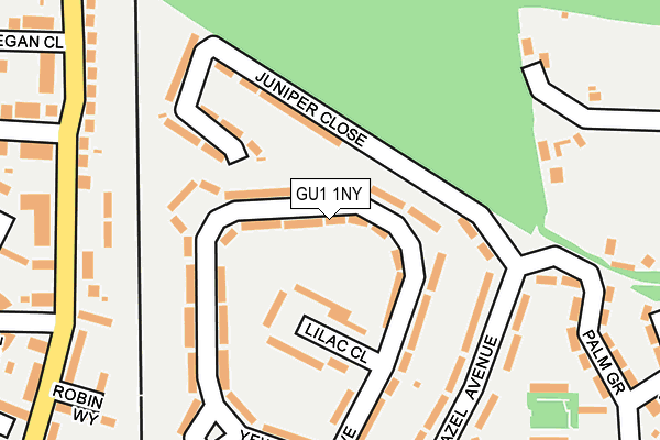GU1 1NY map - OS OpenMap – Local (Ordnance Survey)