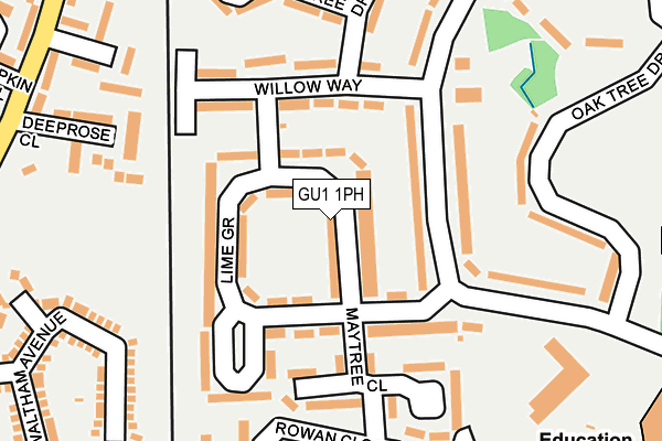 GU1 1PH map - OS OpenMap – Local (Ordnance Survey)