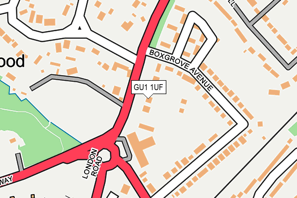 GU1 1UF map - OS OpenMap – Local (Ordnance Survey)
