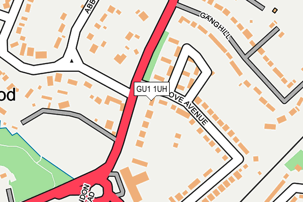 GU1 1UH map - OS OpenMap – Local (Ordnance Survey)