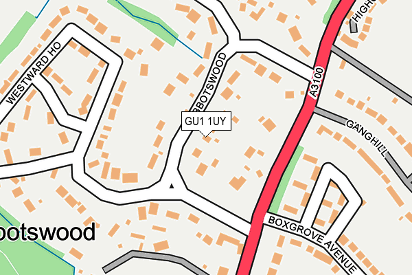 GU1 1UY map - OS OpenMap – Local (Ordnance Survey)