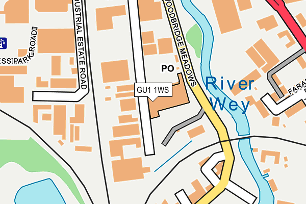 GU1 1WS map - OS OpenMap – Local (Ordnance Survey)