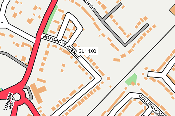 GU1 1XQ map - OS OpenMap – Local (Ordnance Survey)