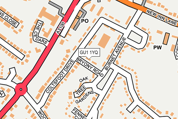 GU1 1YQ map - OS OpenMap – Local (Ordnance Survey)