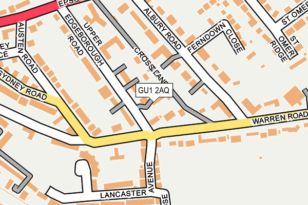 GU1 2AQ map - OS OpenMap – Local (Ordnance Survey)
