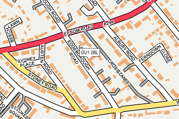 GU1 2BL map - OS OpenMap – Local (Ordnance Survey)