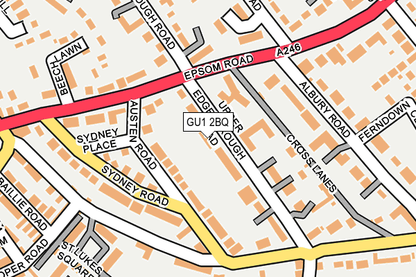 GU1 2BQ map - OS OpenMap – Local (Ordnance Survey)