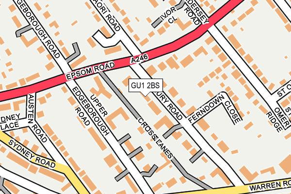 GU1 2BS map - OS OpenMap – Local (Ordnance Survey)
