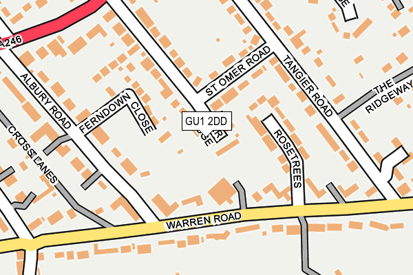 GU1 2DD map - OS OpenMap – Local (Ordnance Survey)