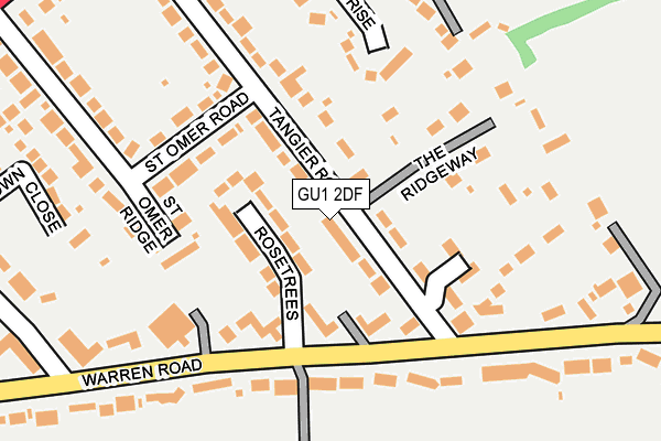 GU1 2DF map - OS OpenMap – Local (Ordnance Survey)