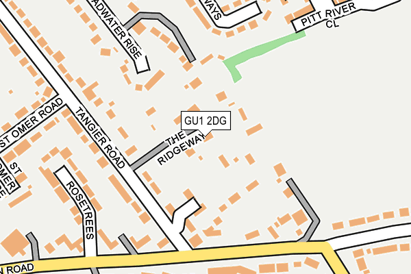 GU1 2DG map - OS OpenMap – Local (Ordnance Survey)