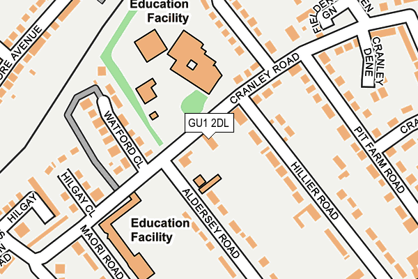 GU1 2DL map - OS OpenMap – Local (Ordnance Survey)
