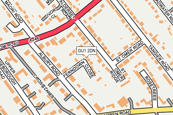 GU1 2DN map - OS OpenMap – Local (Ordnance Survey)