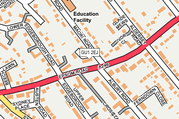 GU1 2EJ map - OS OpenMap – Local (Ordnance Survey)