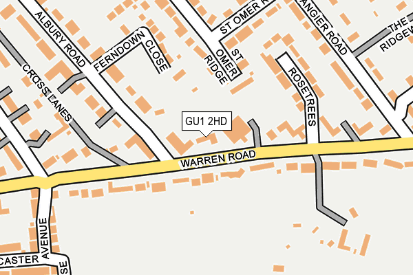GU1 2HD map - OS OpenMap – Local (Ordnance Survey)