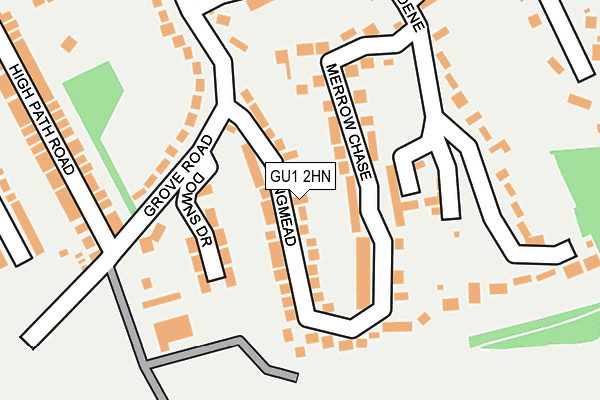 GU1 2HN map - OS OpenMap – Local (Ordnance Survey)