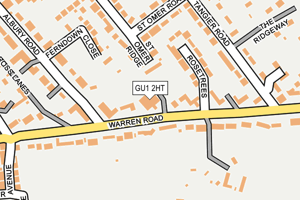 GU1 2HT map - OS OpenMap – Local (Ordnance Survey)