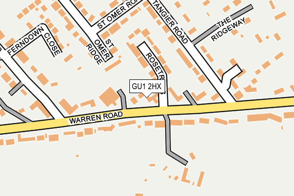 GU1 2HX map - OS OpenMap – Local (Ordnance Survey)