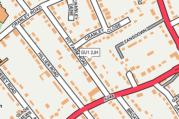GU1 2JH map - OS OpenMap – Local (Ordnance Survey)