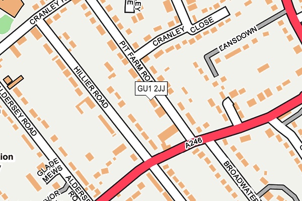 GU1 2JJ map - OS OpenMap – Local (Ordnance Survey)