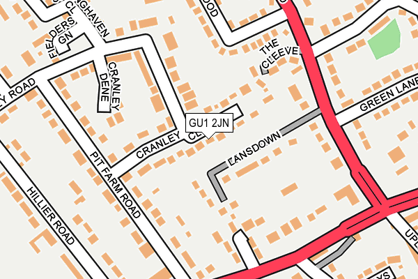 GU1 2JN map - OS OpenMap – Local (Ordnance Survey)