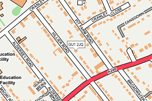 GU1 2JQ map - OS OpenMap – Local (Ordnance Survey)