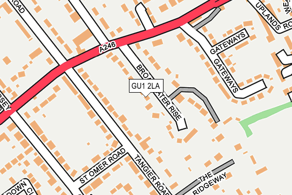 GU1 2LA map - OS OpenMap – Local (Ordnance Survey)