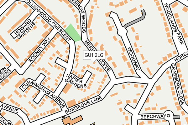 GU1 2LG map - OS OpenMap – Local (Ordnance Survey)