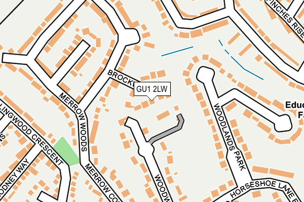 GU1 2LW map - OS OpenMap – Local (Ordnance Survey)