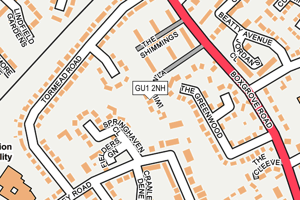 GU1 2NH map - OS OpenMap – Local (Ordnance Survey)