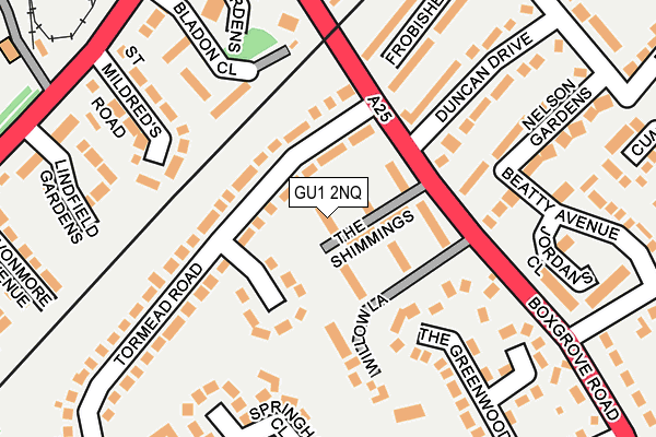 GU1 2NQ map - OS OpenMap – Local (Ordnance Survey)