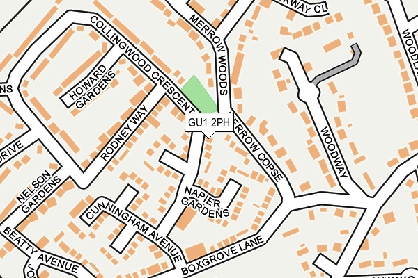 GU1 2PH map - OS OpenMap – Local (Ordnance Survey)