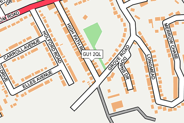 GU1 2QL map - OS OpenMap – Local (Ordnance Survey)