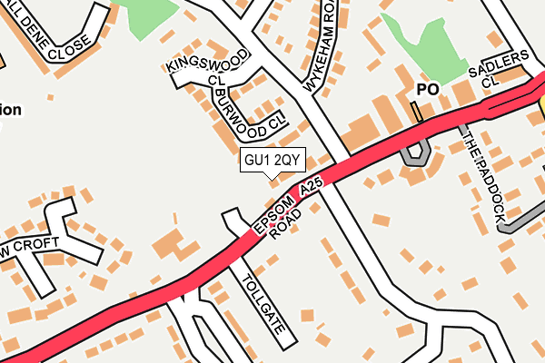 GU1 2QY map - OS OpenMap – Local (Ordnance Survey)