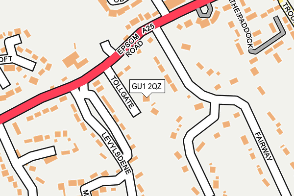 GU1 2QZ map - OS OpenMap – Local (Ordnance Survey)