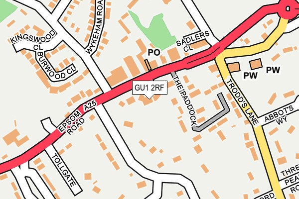 GU1 2RF map - OS OpenMap – Local (Ordnance Survey)