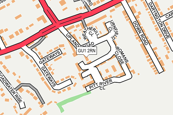 GU1 2RN map - OS OpenMap – Local (Ordnance Survey)