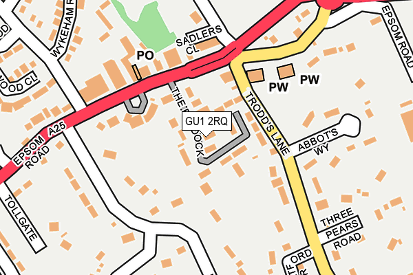 GU1 2RQ map - OS OpenMap – Local (Ordnance Survey)