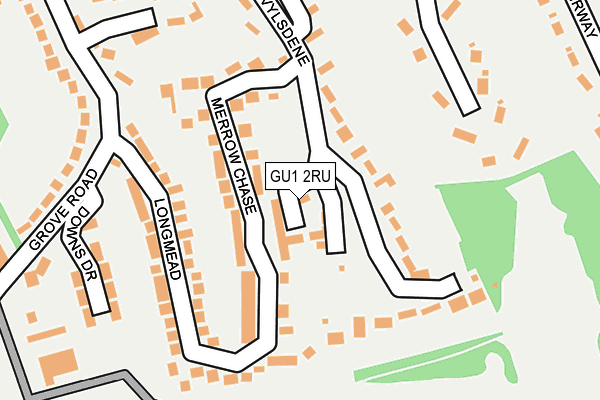 GU1 2RU map - OS OpenMap – Local (Ordnance Survey)