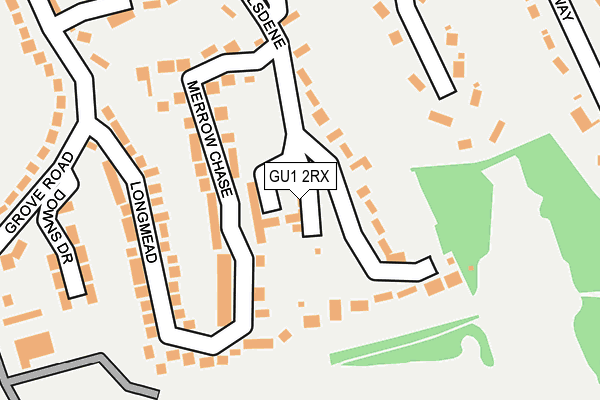 GU1 2RX map - OS OpenMap – Local (Ordnance Survey)