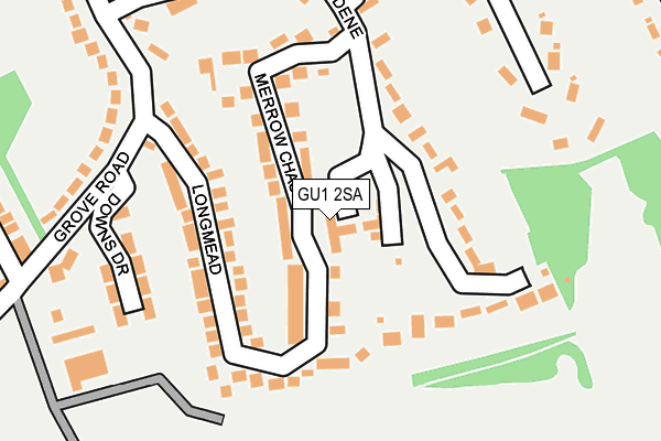 GU1 2SA map - OS OpenMap – Local (Ordnance Survey)